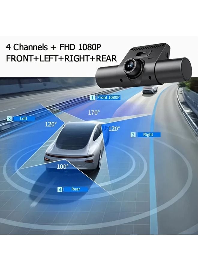 4 Camera 1080P HD Car Dash Cam With Reversing Camera 32G Card Car Charger - Image 4